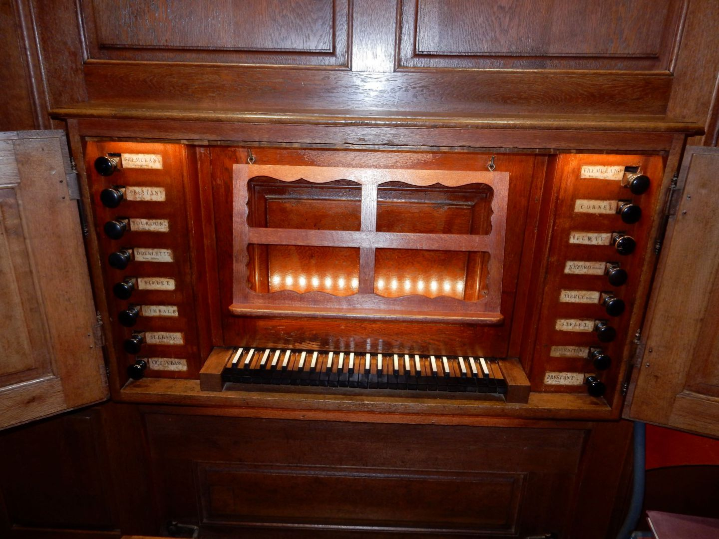 Console de l'orgue Silbermann - Gries